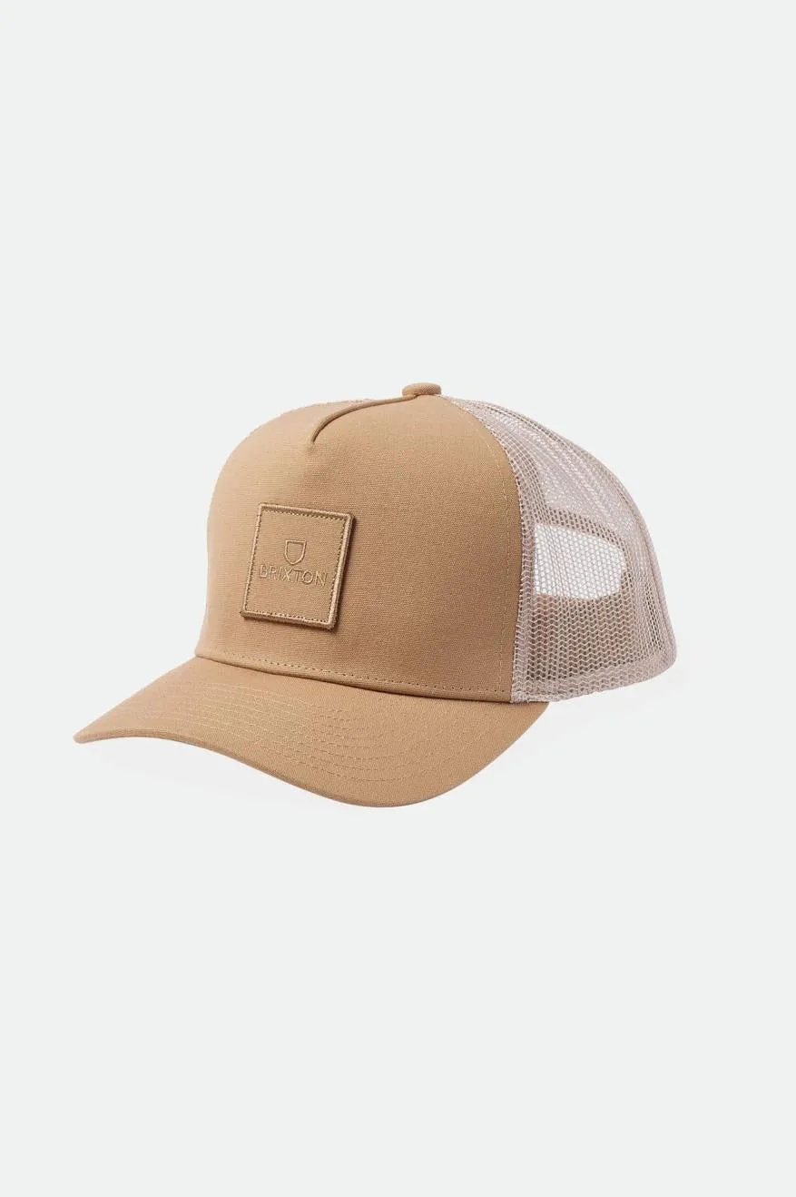 Alpha Block Netplus Trucker Hat - Sand/Sand sold by Brixton