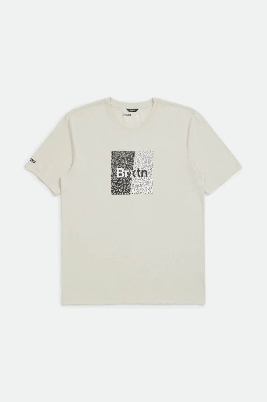 Crowd Art S/S Tee - Stone sold by Brixton