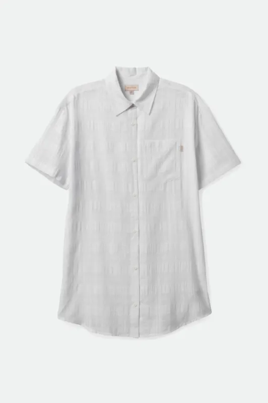 Leon S/S Overshirt Dress - White sold by Brixton