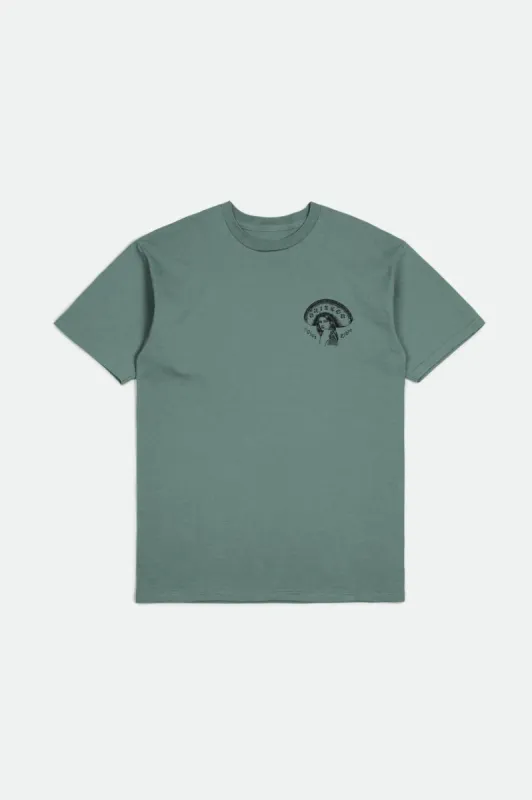 Vive Libre S/S Standard Tee - Chinois Green made by Brixton