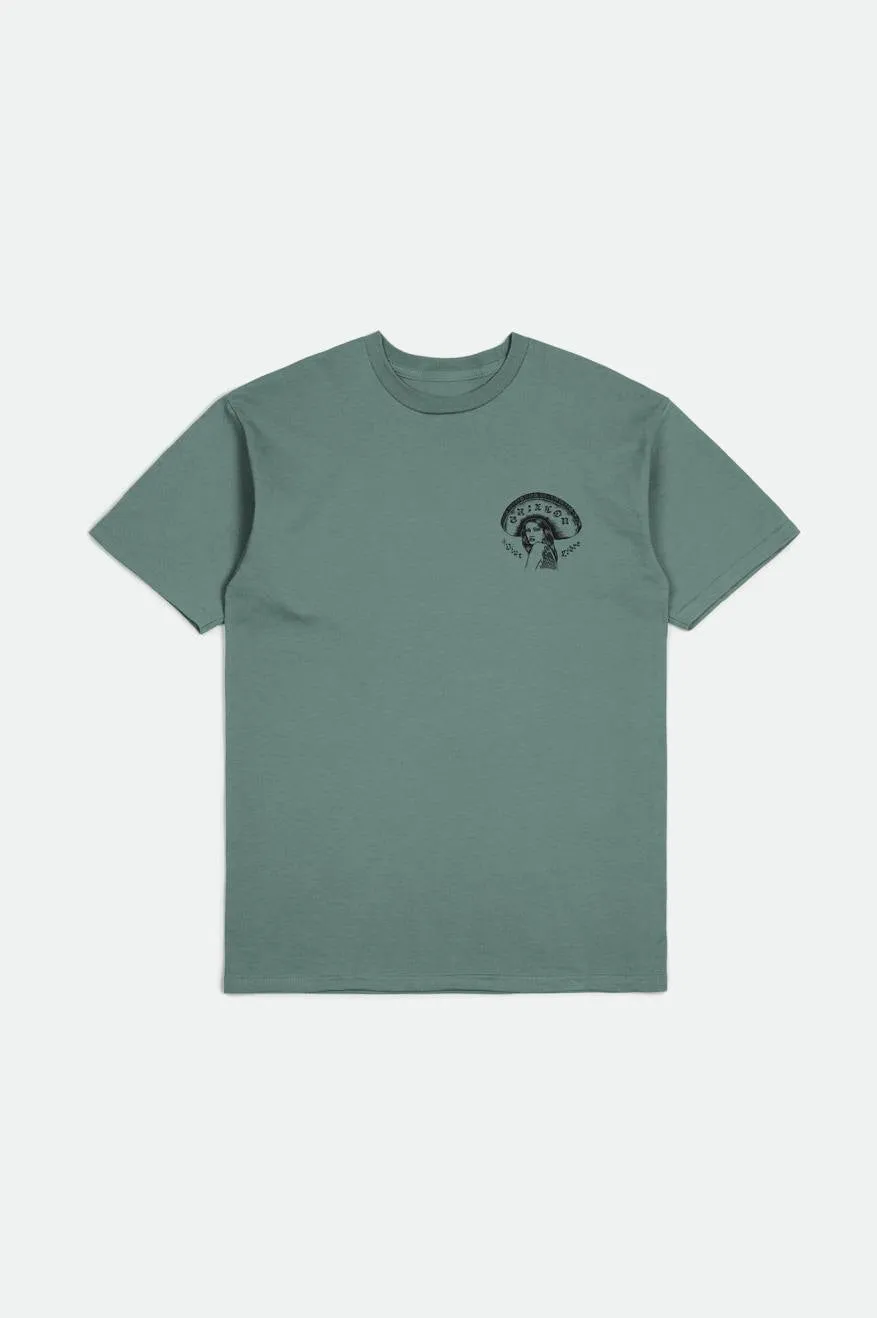 Vive Libre S/S Standard Tee - Chinois Green sold by Brixton