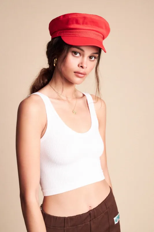 Fiddler Embroidered Cap - Red sold by Brixton