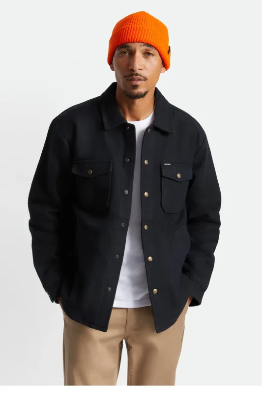 Bowery Sherpa Lined Jacket - Black sold by Brixton