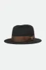 Rollins Felt Fedora - Black/Brown sold by Brixton