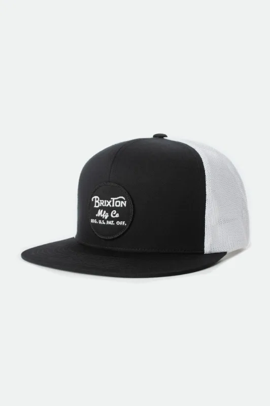 Wheeler Mesh Cap - Black/White sold by Brixton