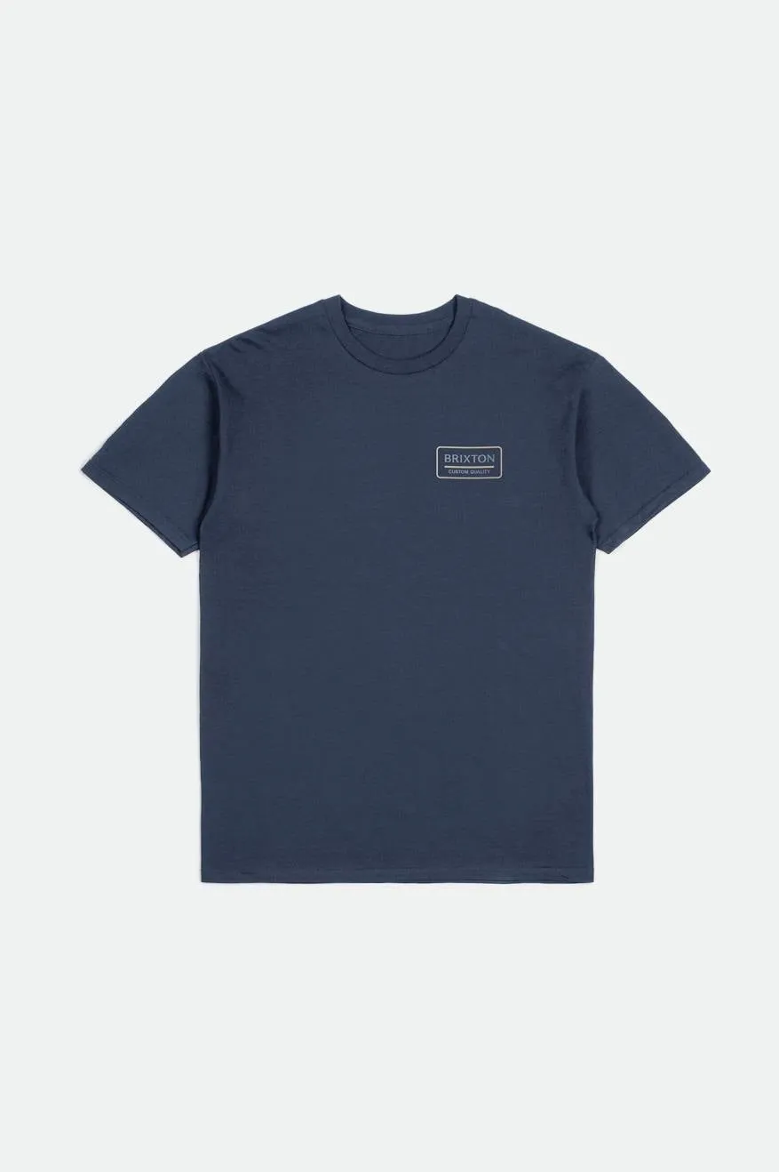 Palmer Proper S/S Standard Tee - Washed Navy/Dusty Blue/Smoke Grey sold by Brixton product image thumbnail 2