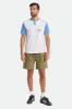 Parson S/S Henley Knit - White/Sky Blue sold by Brixton