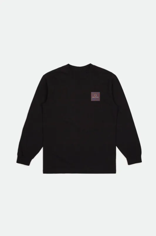 Alpha Square L/S Standard Tee - Black sold by Brixton