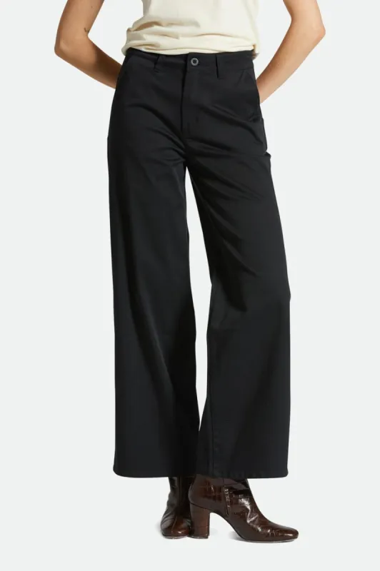 Victory Full Length Wide Leg Pant - Black sold by Brixton