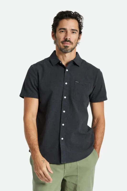 Charter Textured Weave S/S Shirt - Heather Black sold by Brixton