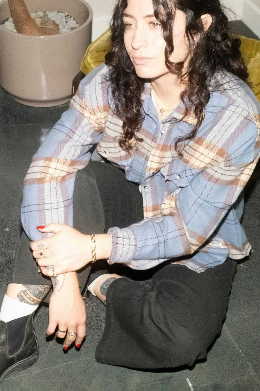 Bowery Women's Classic L/S Flannel - Flint Blue/Pinecone Brown Plaid sold by Brixton product image thumbnail 5