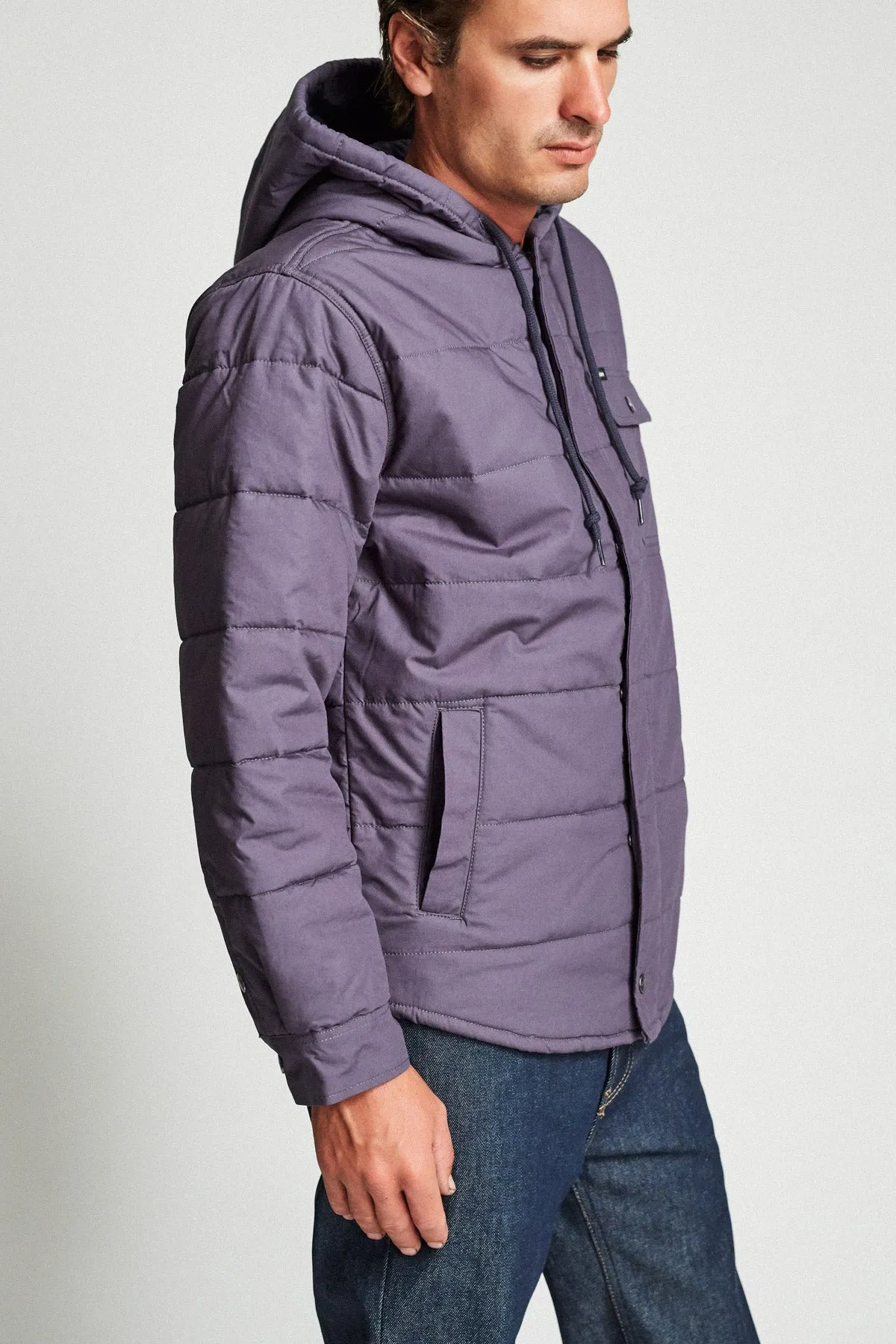 Cass Hood Jacket - Steel Blue sold by Brixton product image thumbnail 4