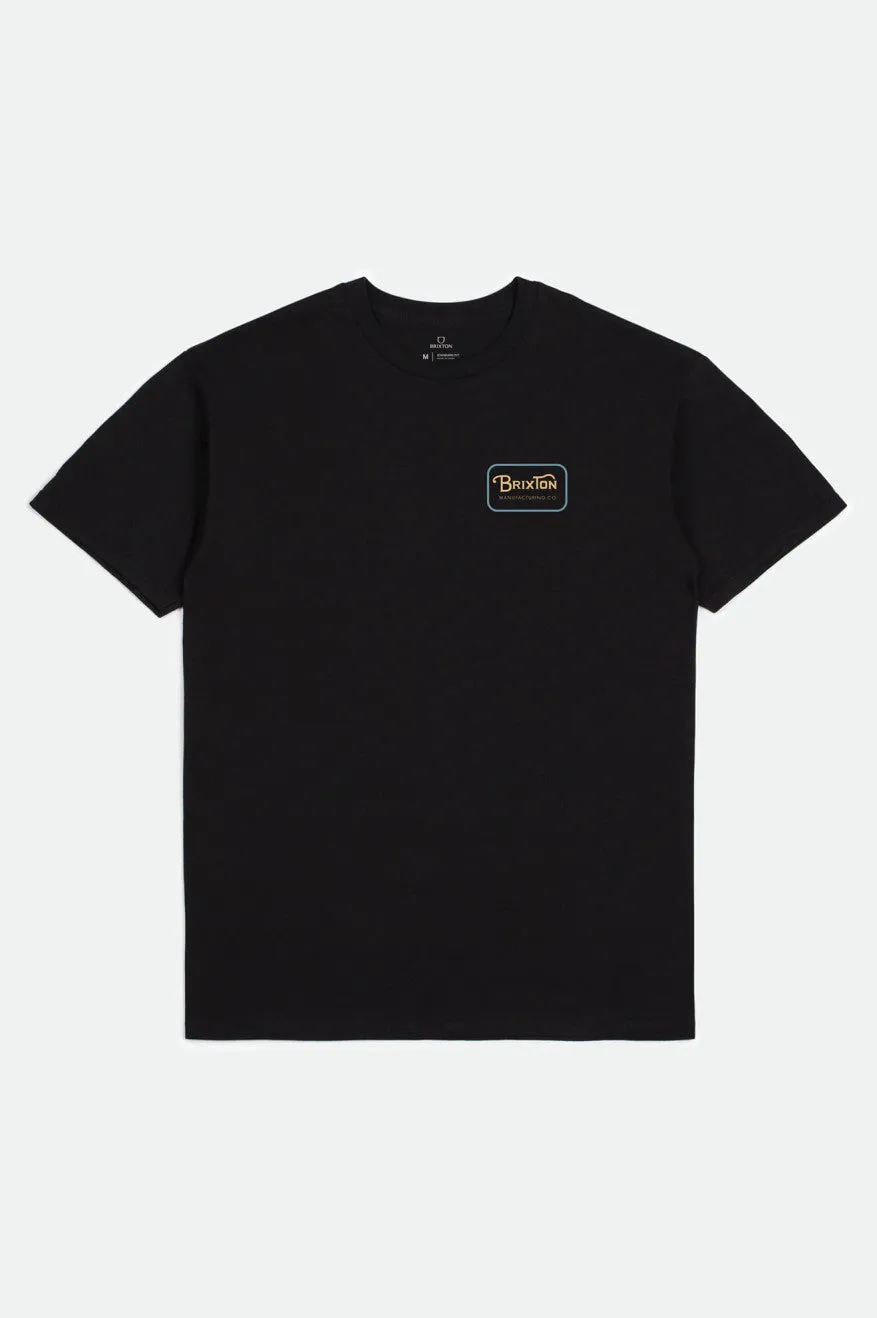 Grade S/S Standard Tee - Black/Yellow sold by Brixton