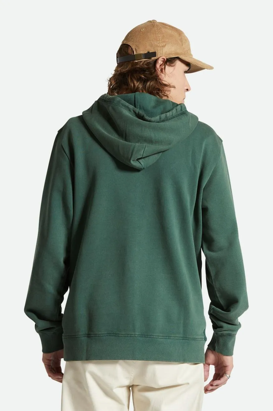 Vintage Reserve Cross Loop French Terry Hood - Trekking Green Sol Wash sold by Brixton product image thumbnail 3