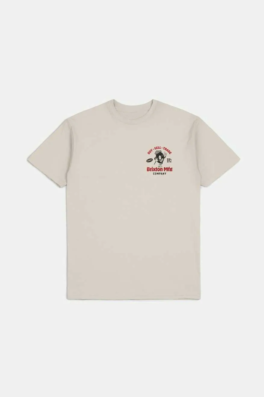 Rhythmic S/S Standard T-Shirt - Cream sold by Brixton