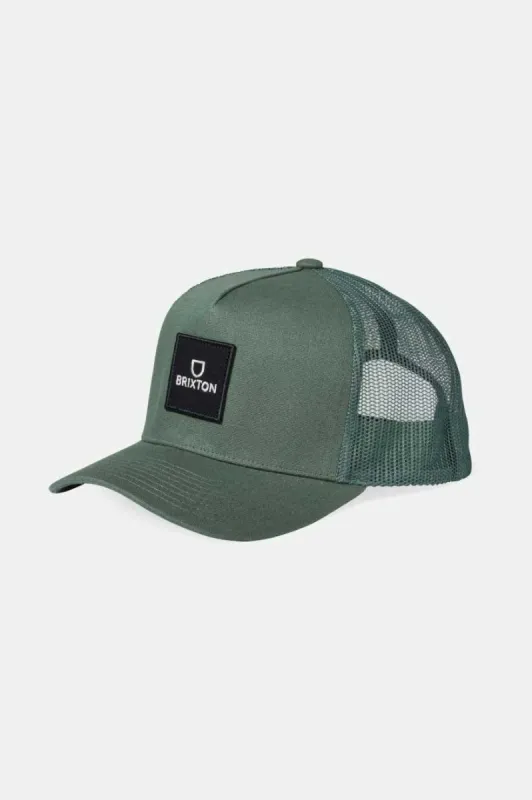 Alpha Block Netplus Trucker Hat - Agave Green/Agave Green sold by Brixton
