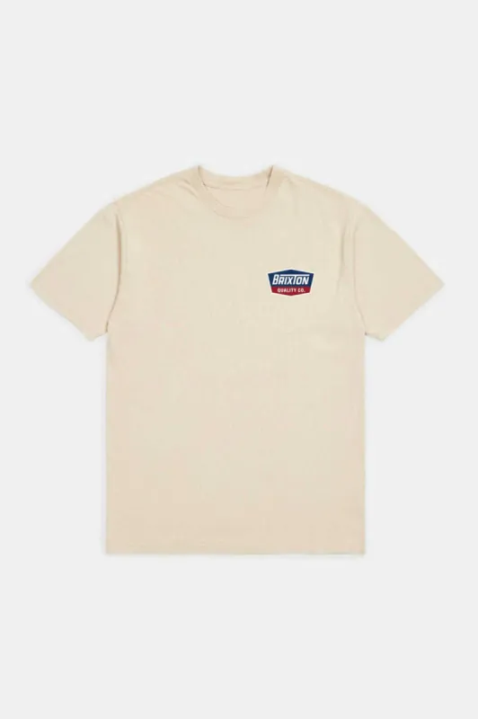 Regal S/S Standard T-Shirt - Cream/Navy sold by Brixton