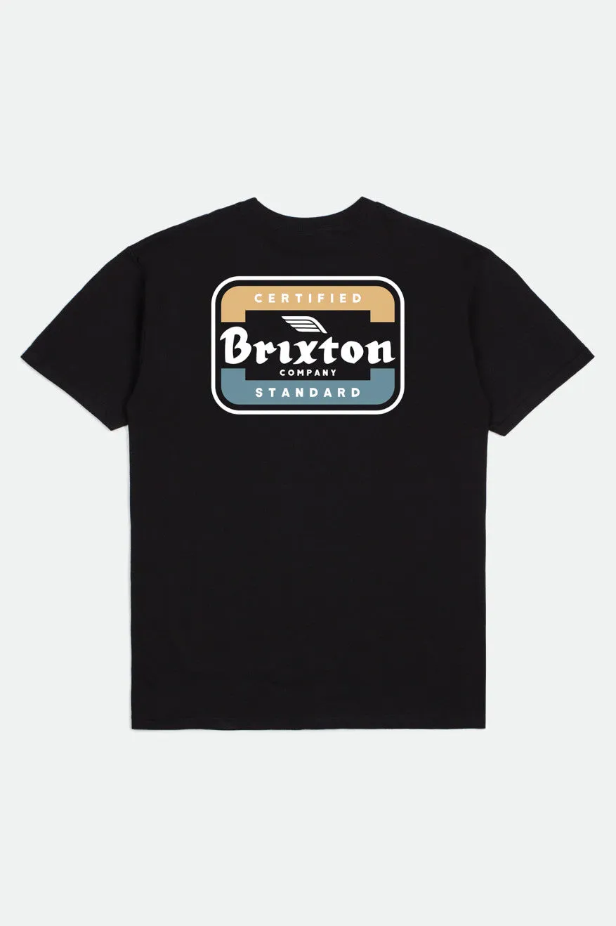 Quill S/S Standard Tee - Black/Blue sold by Brixton product image thumbnail 2