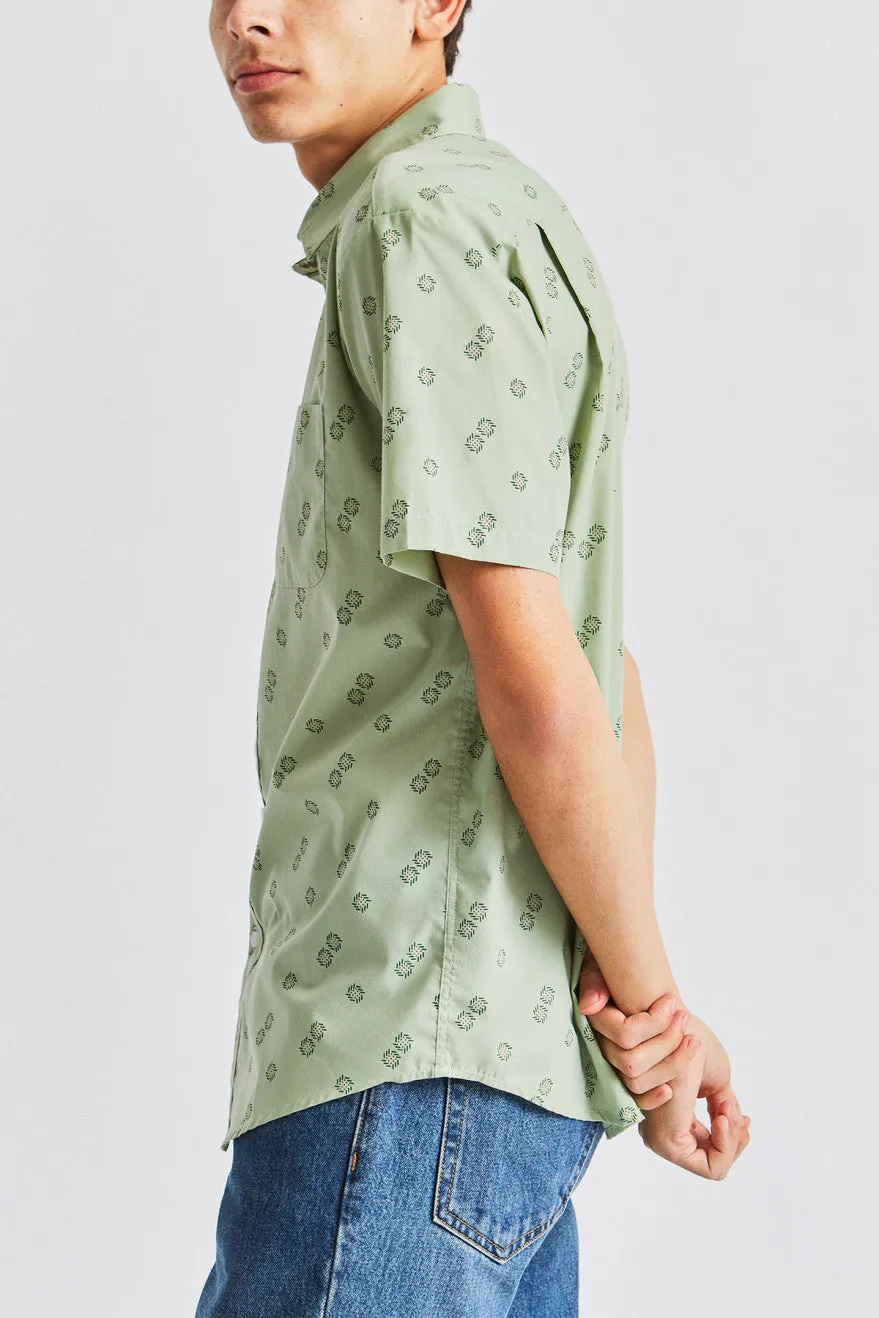 Charter Print S/S Woven - Basil sold by Brixton product image thumbnail 2