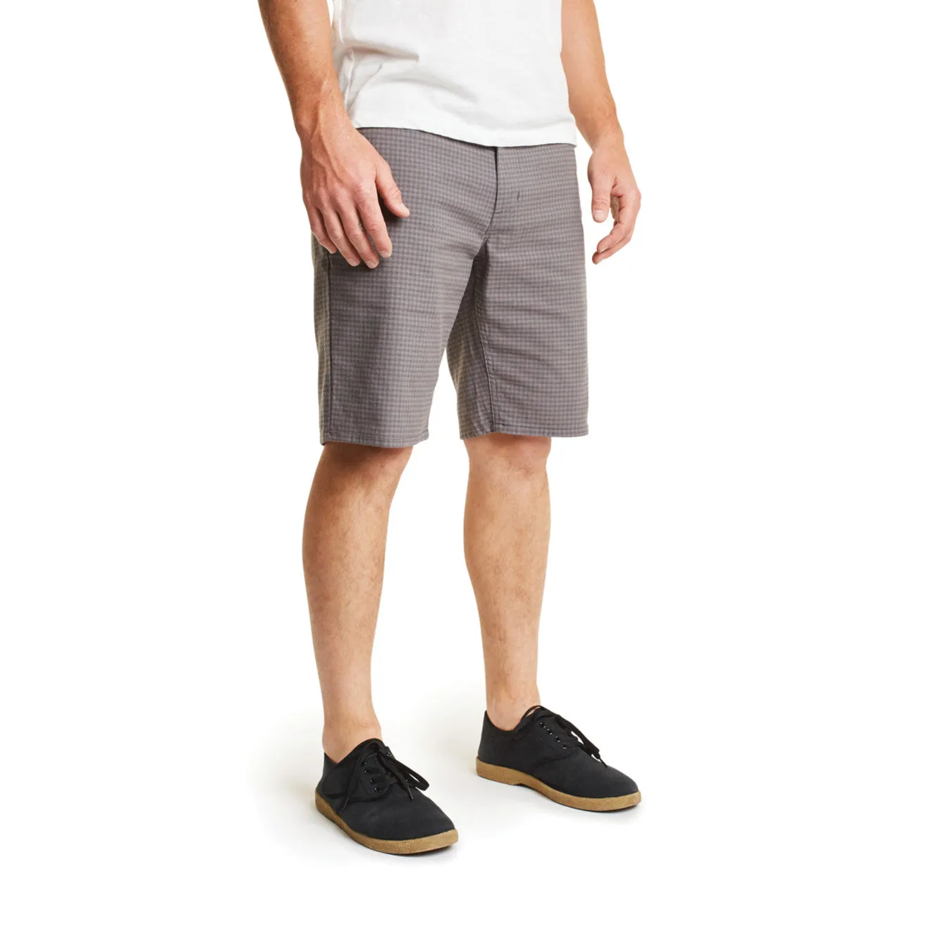 Toil II Hemmed Short - Grey Gingham sold by Brixton