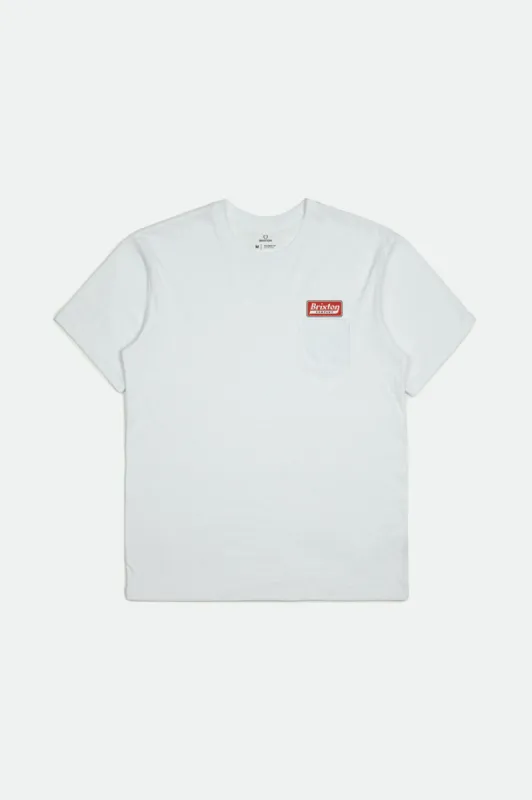 Steadfast II S/S Standard Pocket Tee - White sold by Brixton