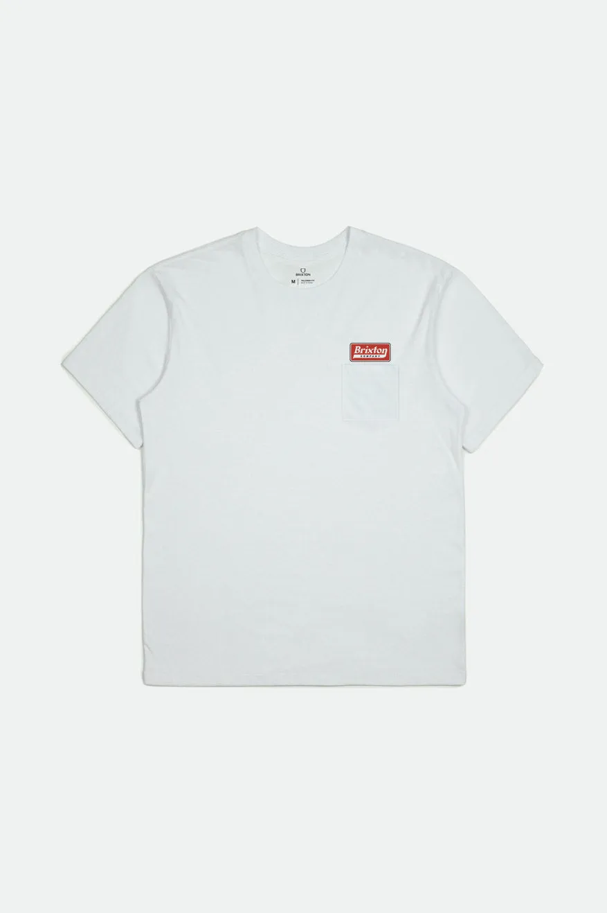 Steadfast II S/S Standard Pocket Tee - White sold by Brixton