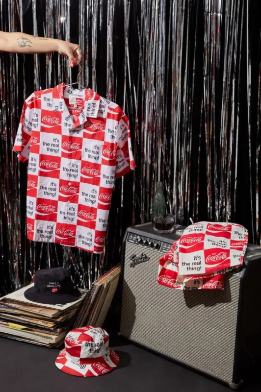 Coca-Cola Bunker S/S Woven Shirt - White sold by Brixton