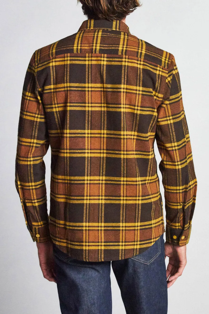 Bowery L/S Flannel - Brown/Gold sold by Brixton product image thumbnail 3
