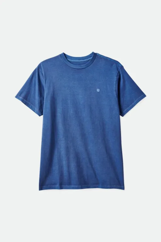 Vintage Reserve S/S Tee - Pacific Blue Vintage Wash sold by Brixton