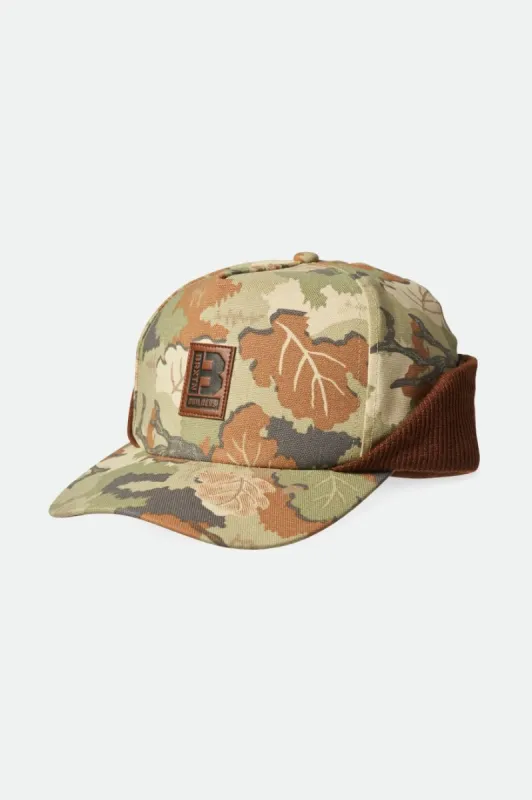 Builders Ear Flap Cap - Leaf Camo sold by Brixton