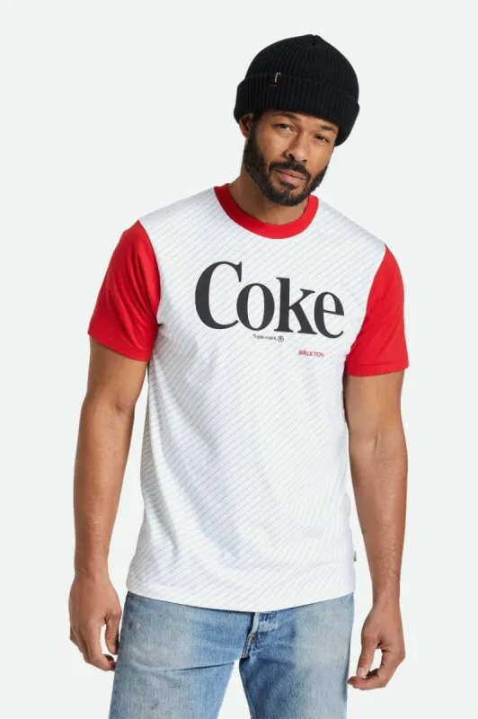 Coca-Cola S/S Tailored Tee - Coke Red sold by Brixton