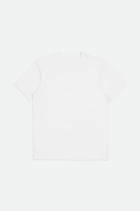 Premium Cotton S/S Tailored Tee - White sold by Brixton