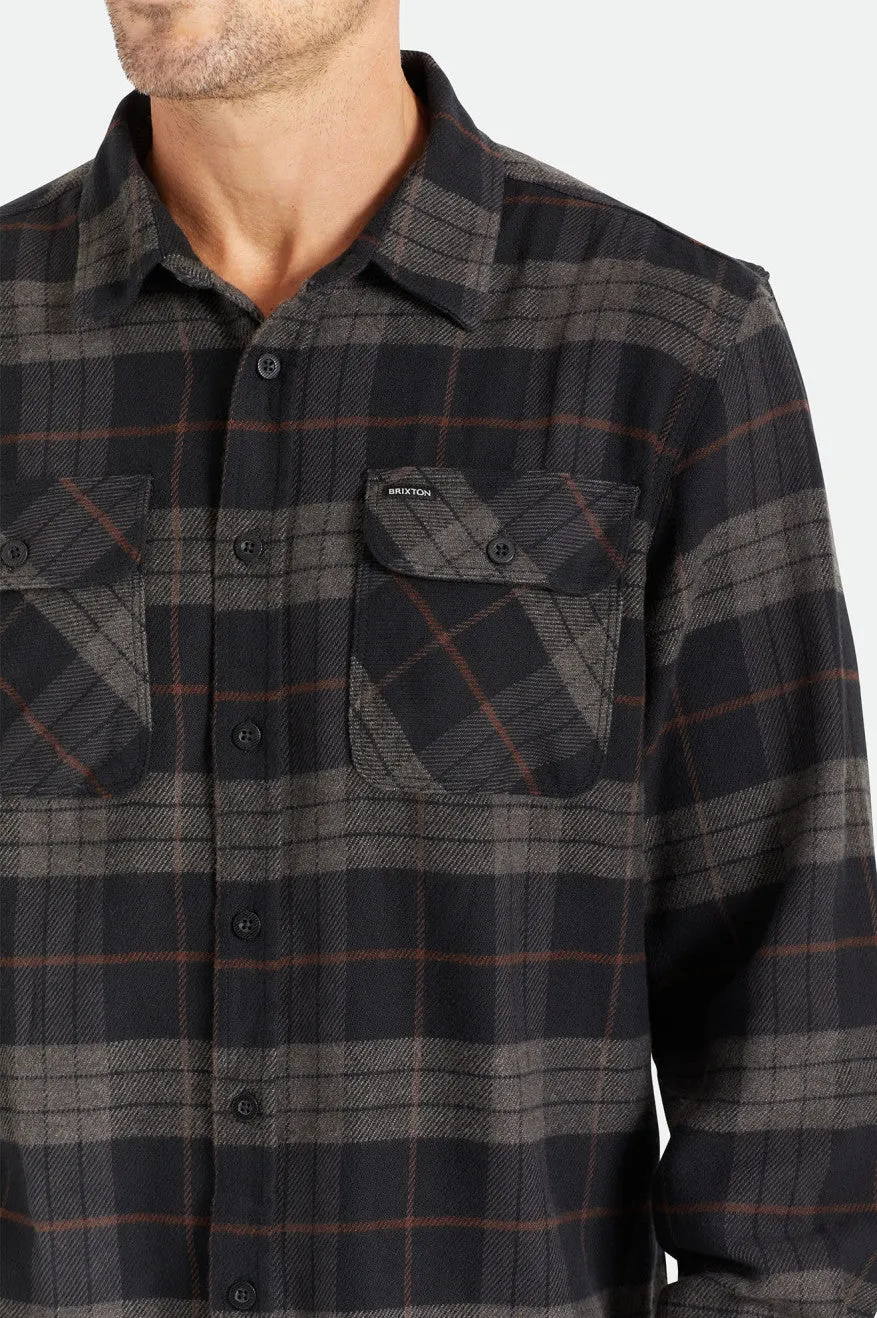 Bowery L/S Flannel - Black/Charcoal sold by Brixton product image thumbnail 5