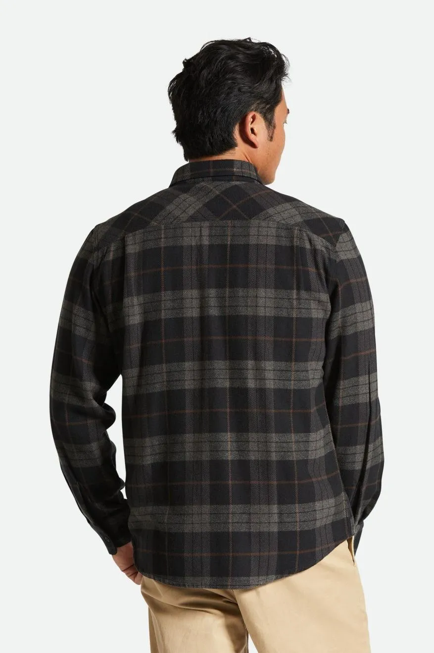 Bowery L/S Flannel - Black/Charcoal sold by Brixton product image thumbnail 4