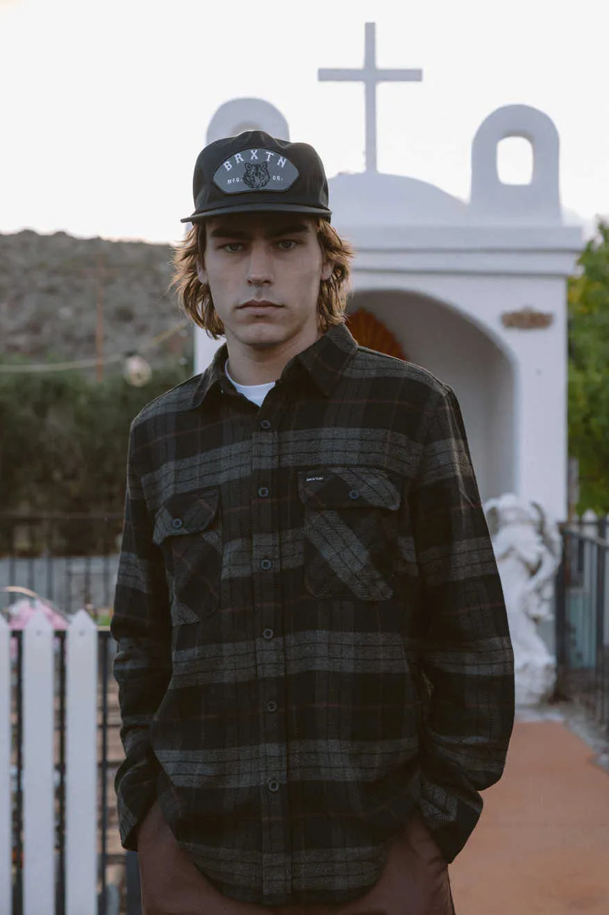 Bowery L/S Flannel - Black/Charcoal sold by Brixton product image thumbnail 2