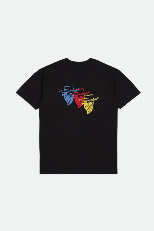 Stick Up S/S Tailored Tee - Black sold by Brixton