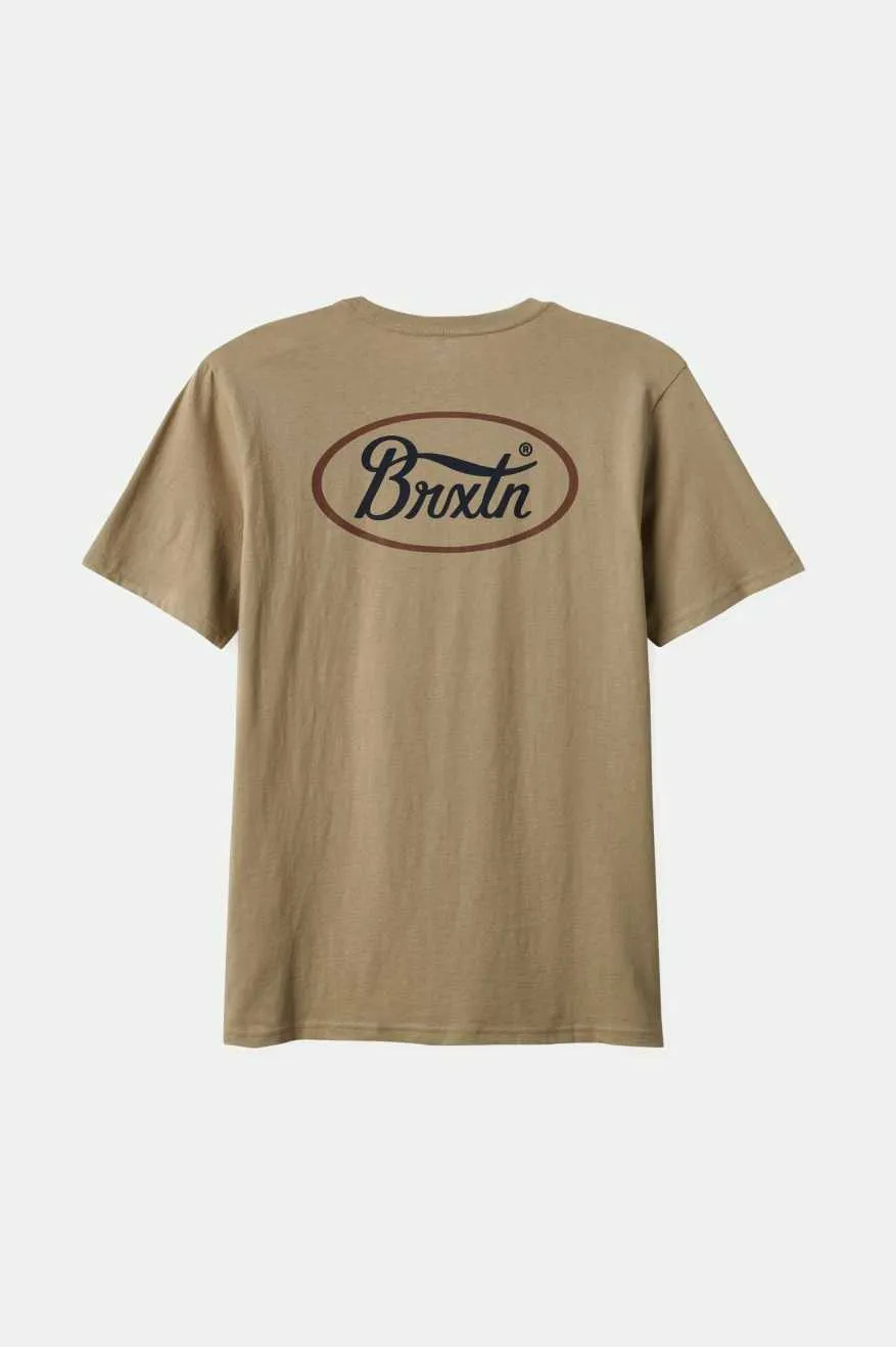 Parsons S/S Tailored T-Shirt - Oatmeal/Washed Navy/Sepia sold by Brixton product image thumbnail 2