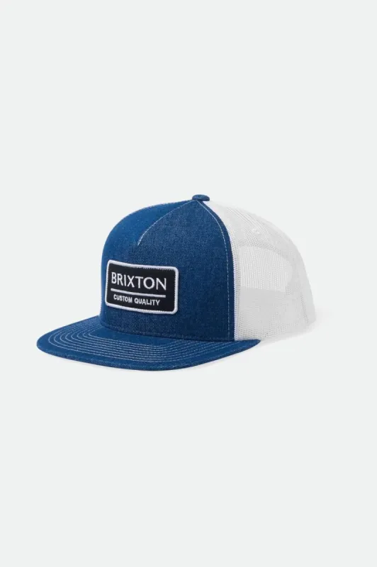 Palmer Proper MP Trucker Hat - Denim/White sold by Brixton