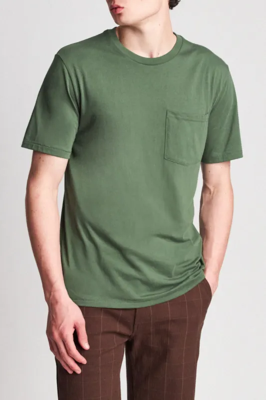 Basic S/S Pocket Tee - Leaf sold by Brixton