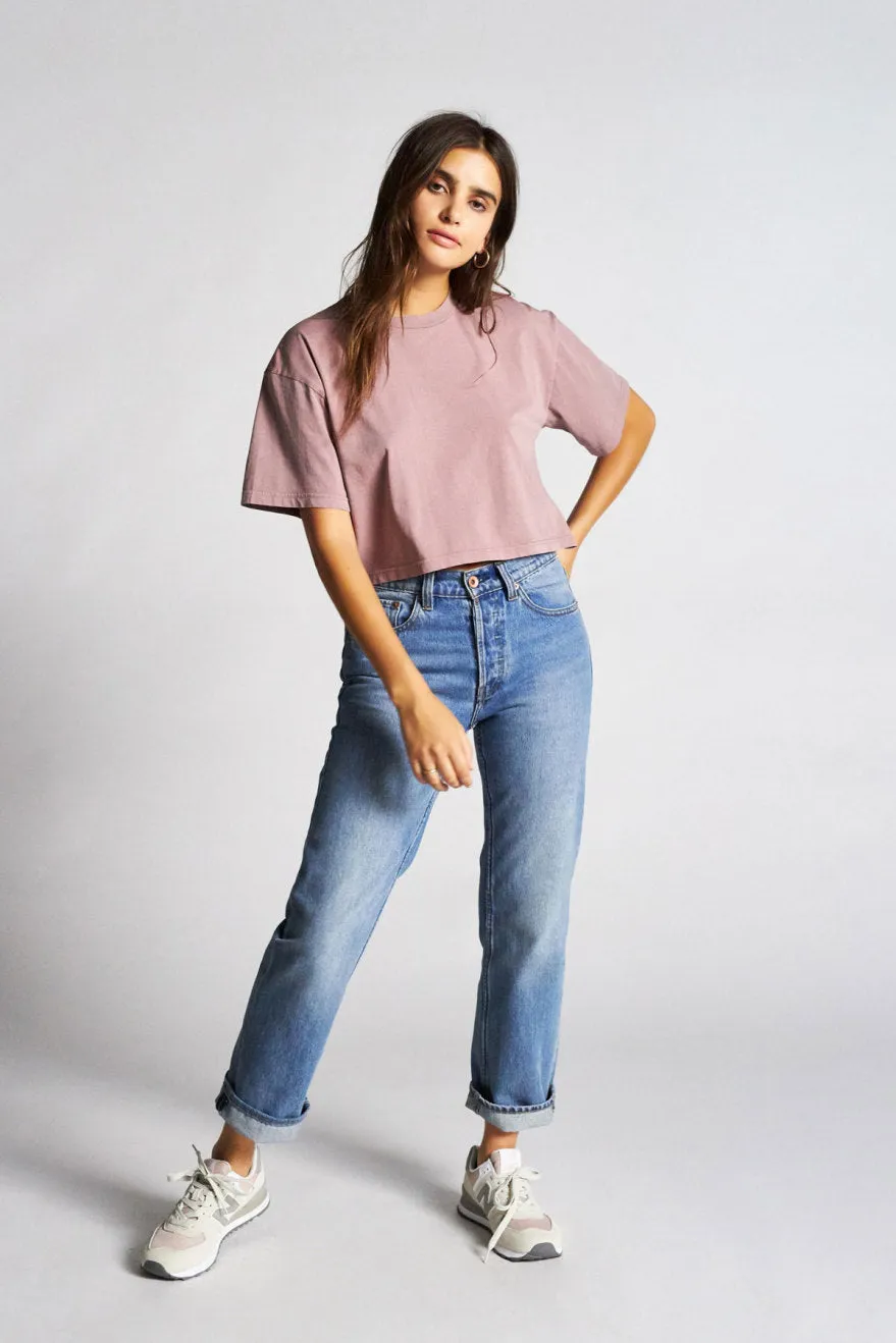 Amanda S/S Crop Tee - Mauve sold by Brixton