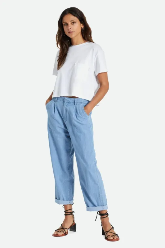 Carefree Pocket Tee - White sold by Brixton