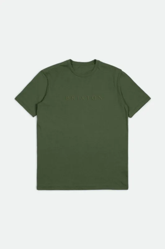 Alpha Line S/S Standard Tee - Sage Garment Dye sold by Brixton