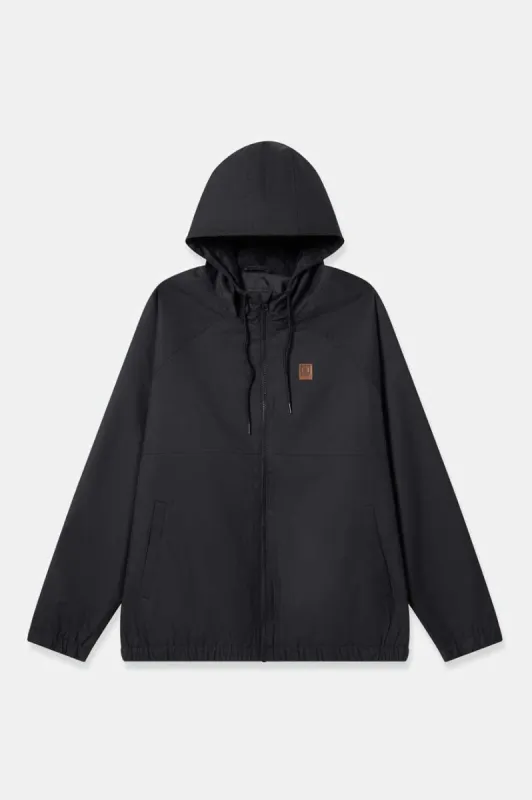 Claxton Windbreaker Parka Jacket - Black sold by Brixton