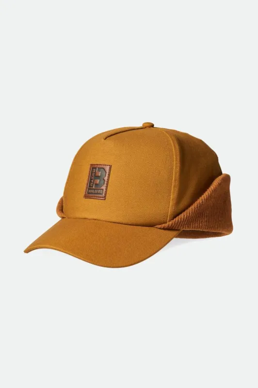 Builders Ear Flap Cap - Golden Brown sold by Brixton