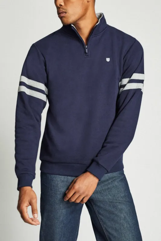 B-Shield II Intl 1/2 Zip - Navy/Heather Grey sold by Brixton