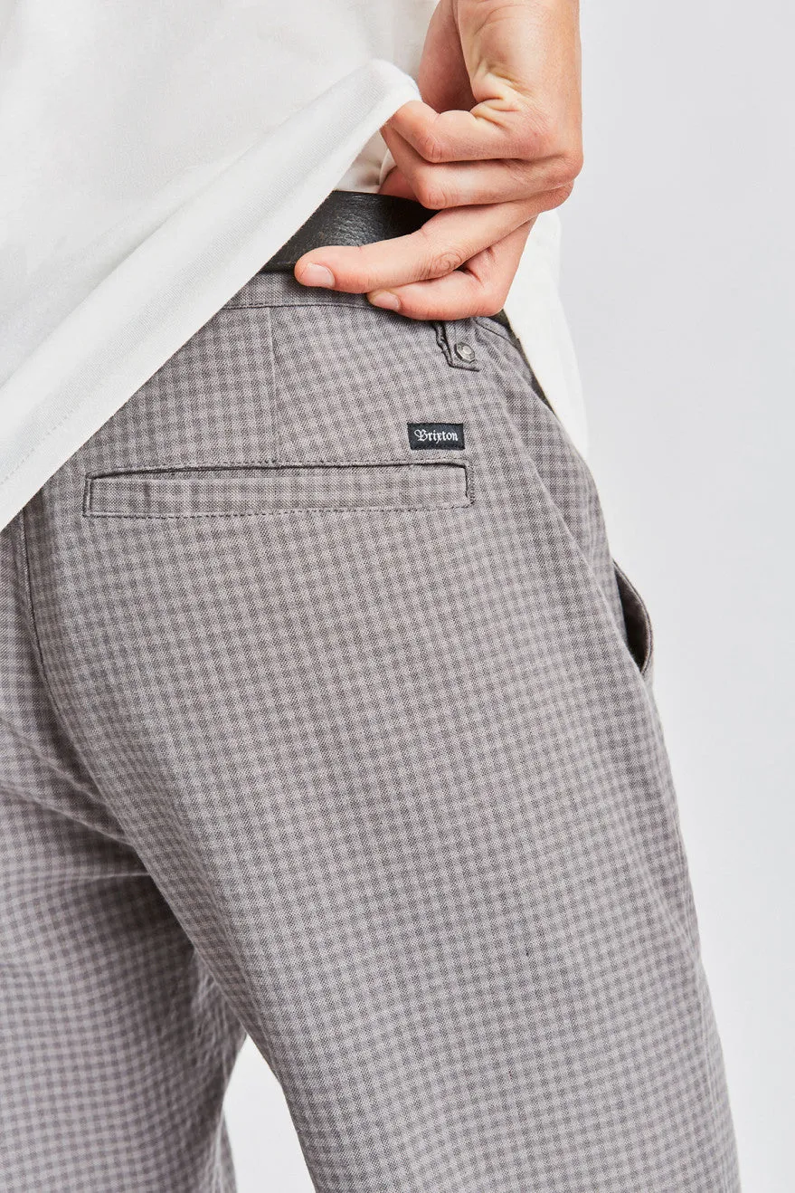 Reserve Chino Pant - Grey Gingham sold by Brixton product image thumbnail 5