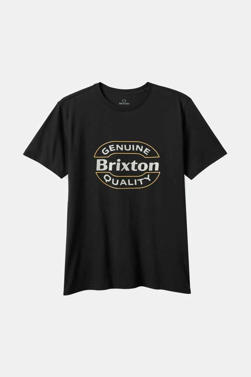 Keaton S/S Tailored T-Shirt - Black sold by Brixton