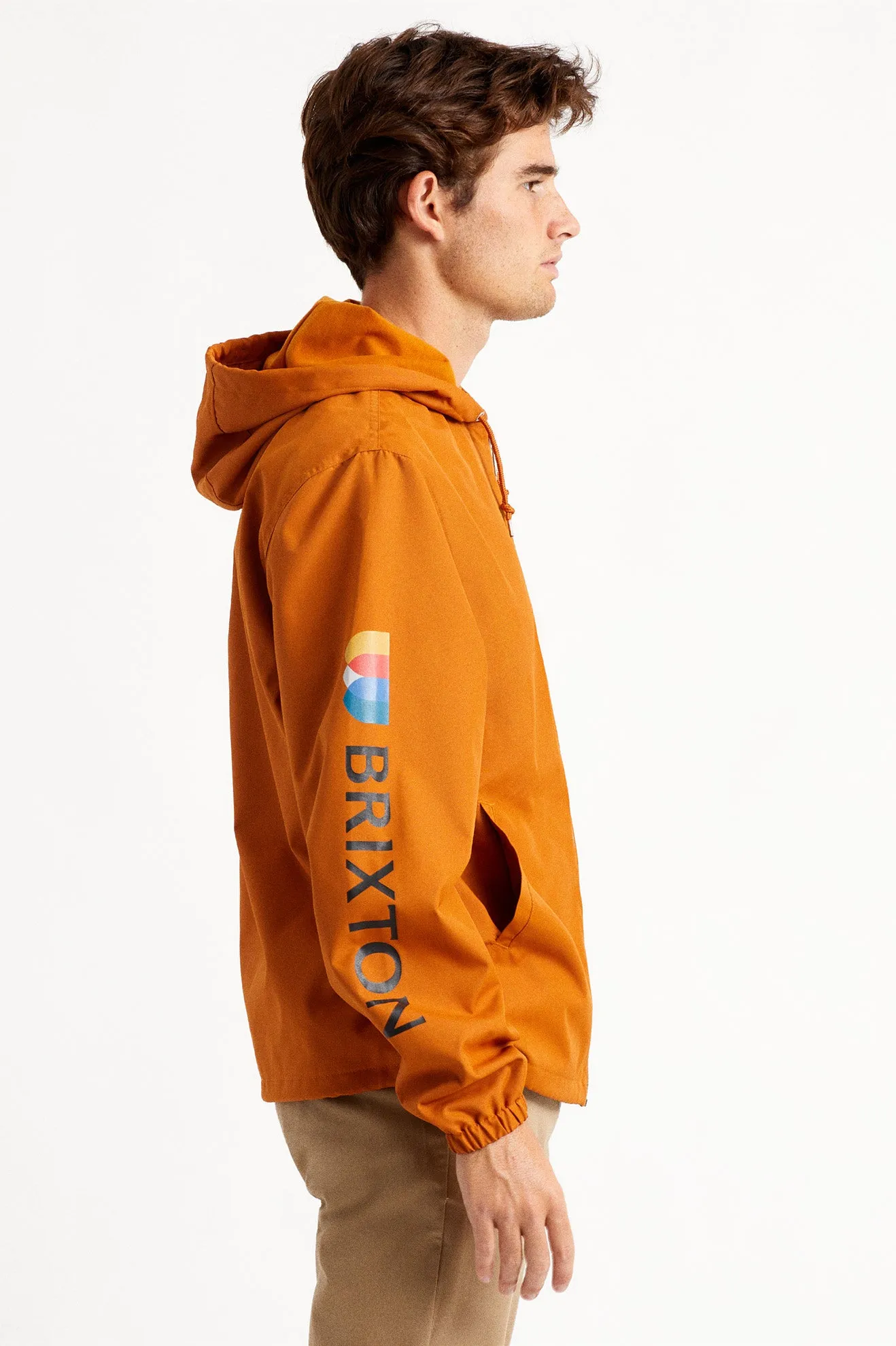Claxton Alton Zip Hood Jacket - Caramel sold by Brixton product image thumbnail 5