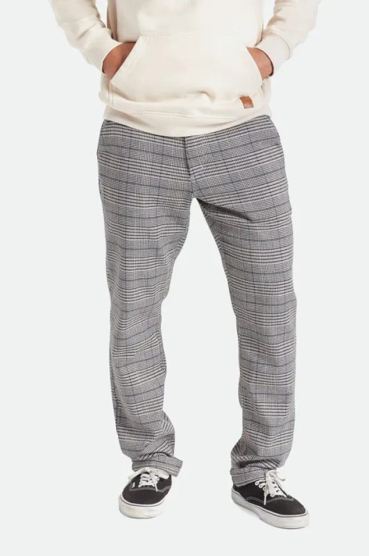 Choice Chino Regular Pant - Grey/Black/Moonlit Ocean sold by Brixton