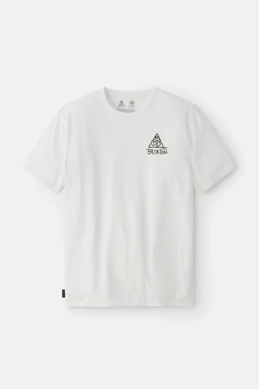 BB Mode S/S Tailored Tee - White sold by Brixton